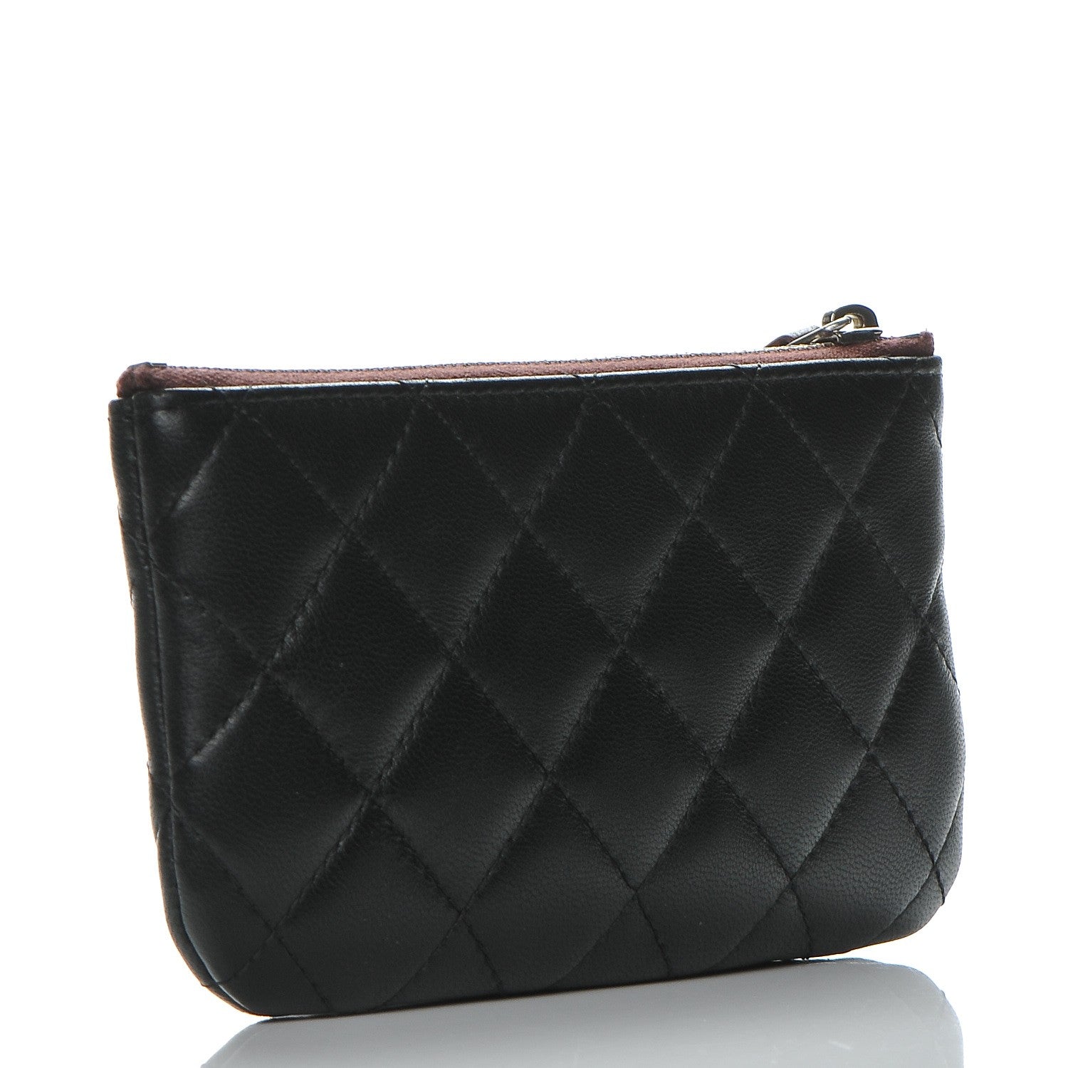Chanel Lambskin Quilted Small Cosmetic Case Black 3 of 7