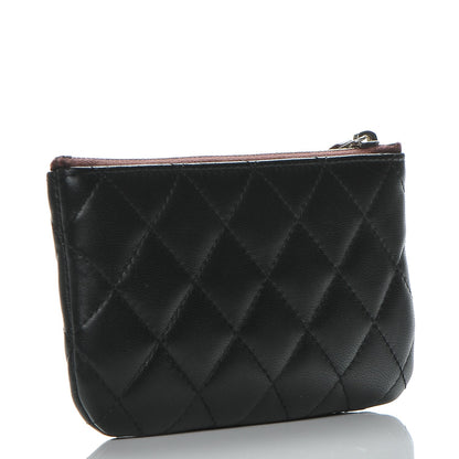 Chanel Lambskin Quilted Small Cosmetic Case Black 3 of 7