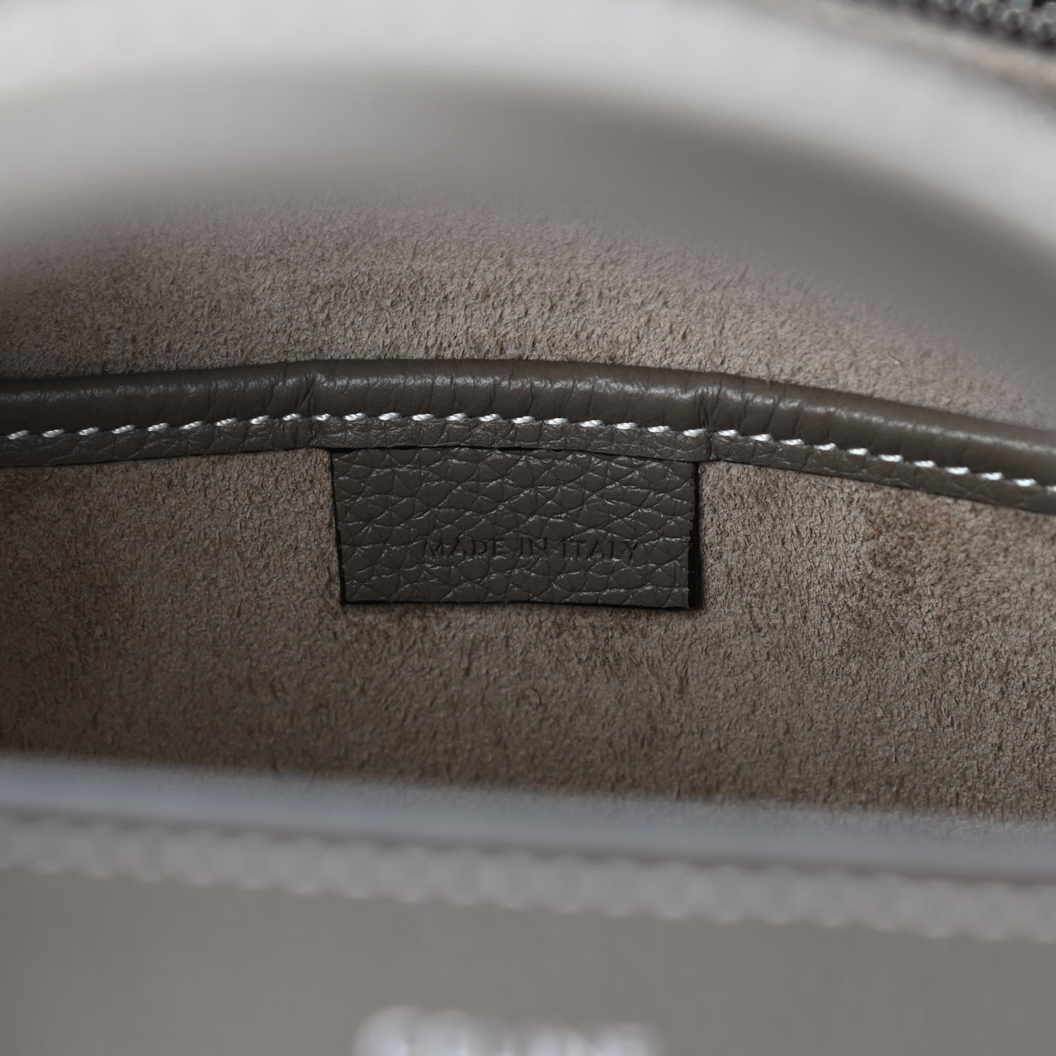 Celine Drummed Calfskin Nano Luggage Souris 6 of 9