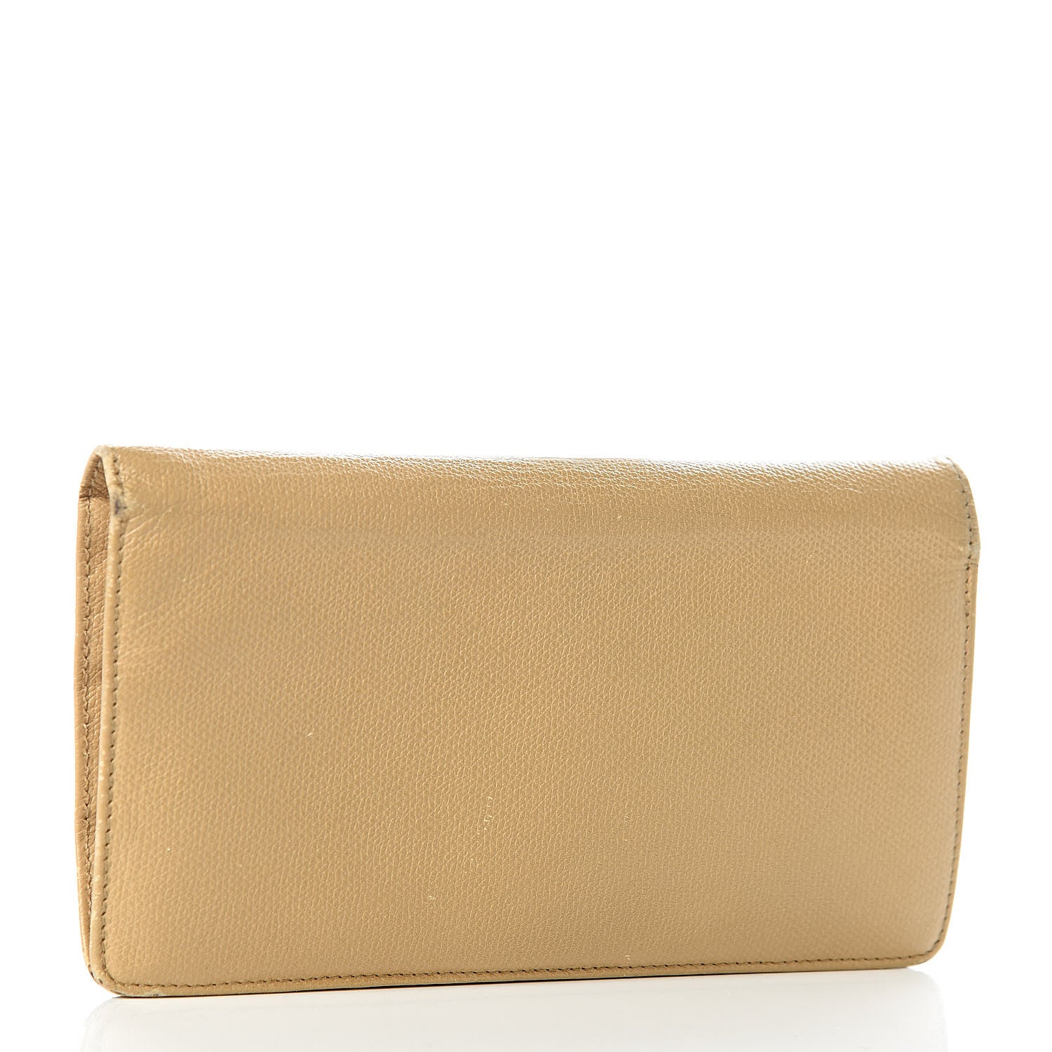 Chanel Grained Calfskin CC Button Yen Wallet Beige 3 of 20