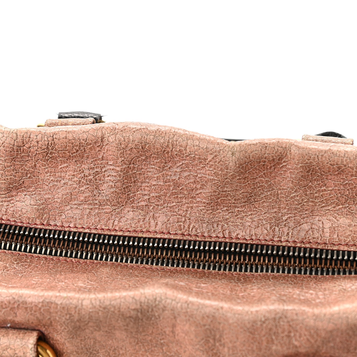Craquele Studded Shoulder Bag Petalo