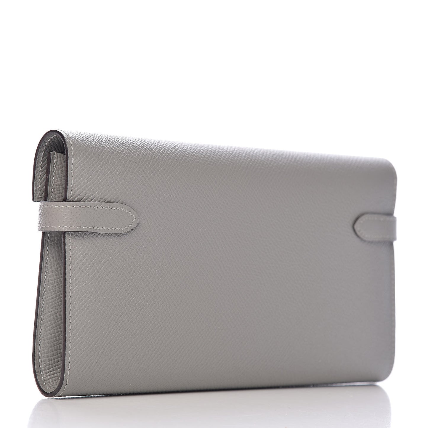 Epsom Kelly Longue Wallet Gris Mouette