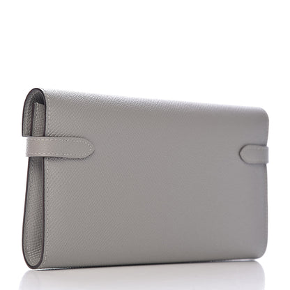 Hermes Epsom Kelly Longue Wallet Gris Mouette 3 of 8