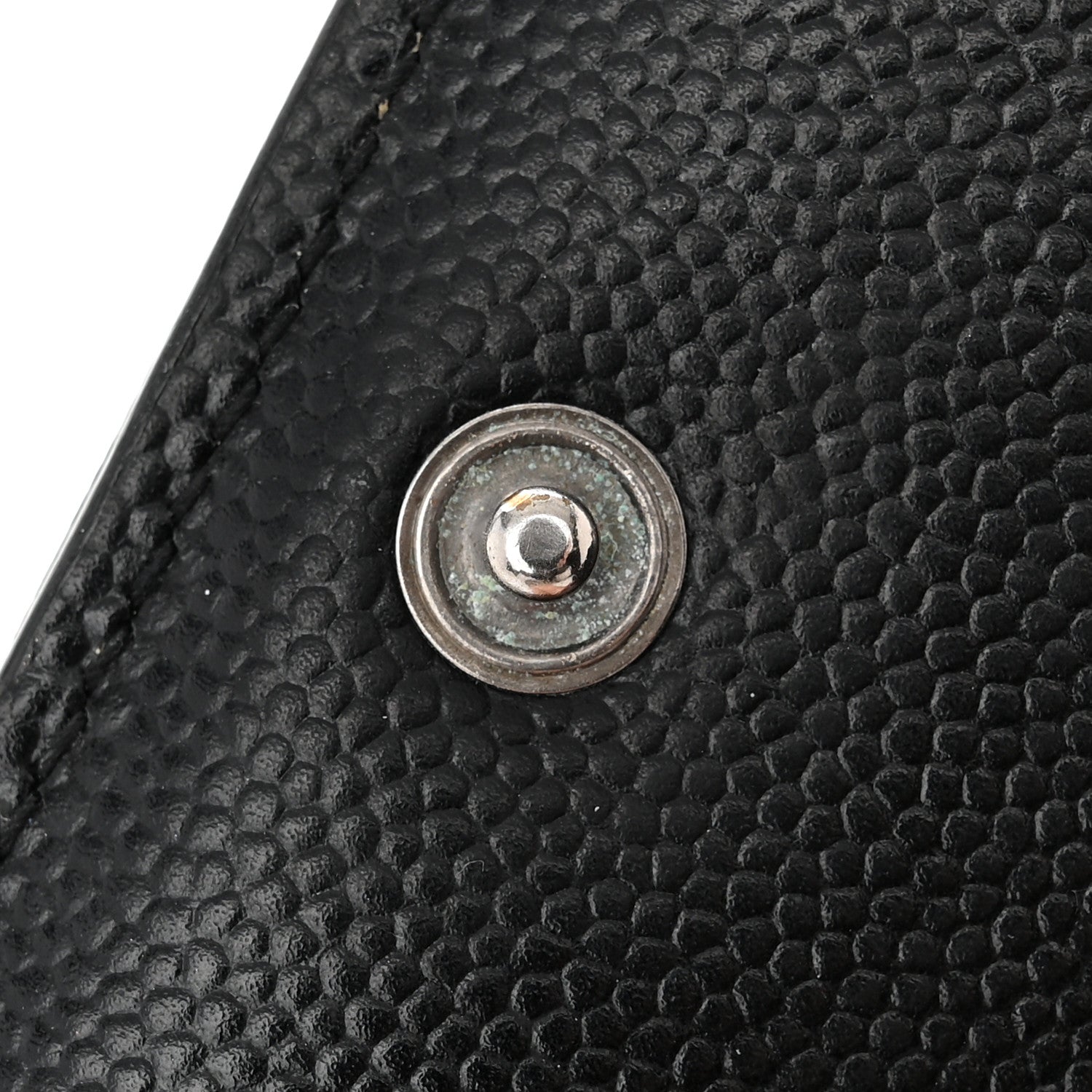 Saint Laurent Grain De Poudre Matelasse Chevron Monogram Zipped Card Case Black 9 of 12