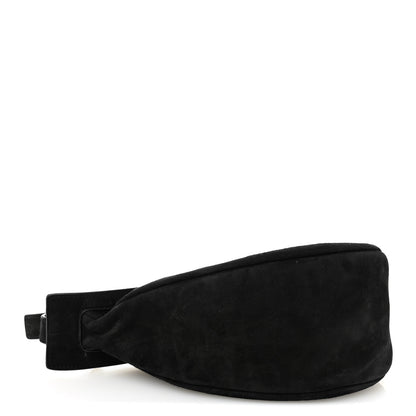 The Row Suede Small Slouchy Banana Bag Black 4 of 11