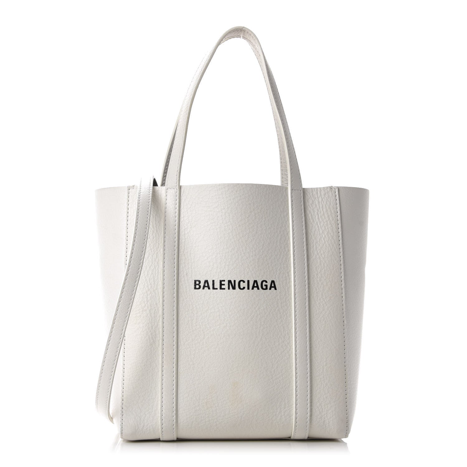 Balenciaga Smooth Calfskin Double Sided XXS Everyday Tote White Light Black 1 of 9