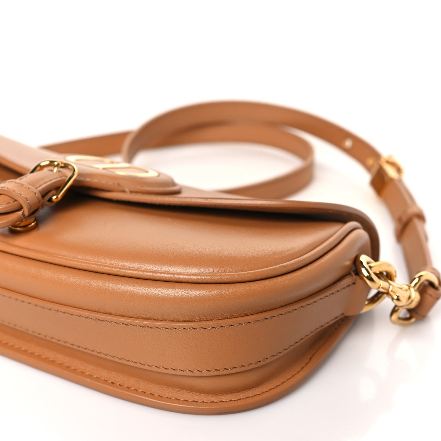 Box Calfskin East West Bobby Bag Cognac