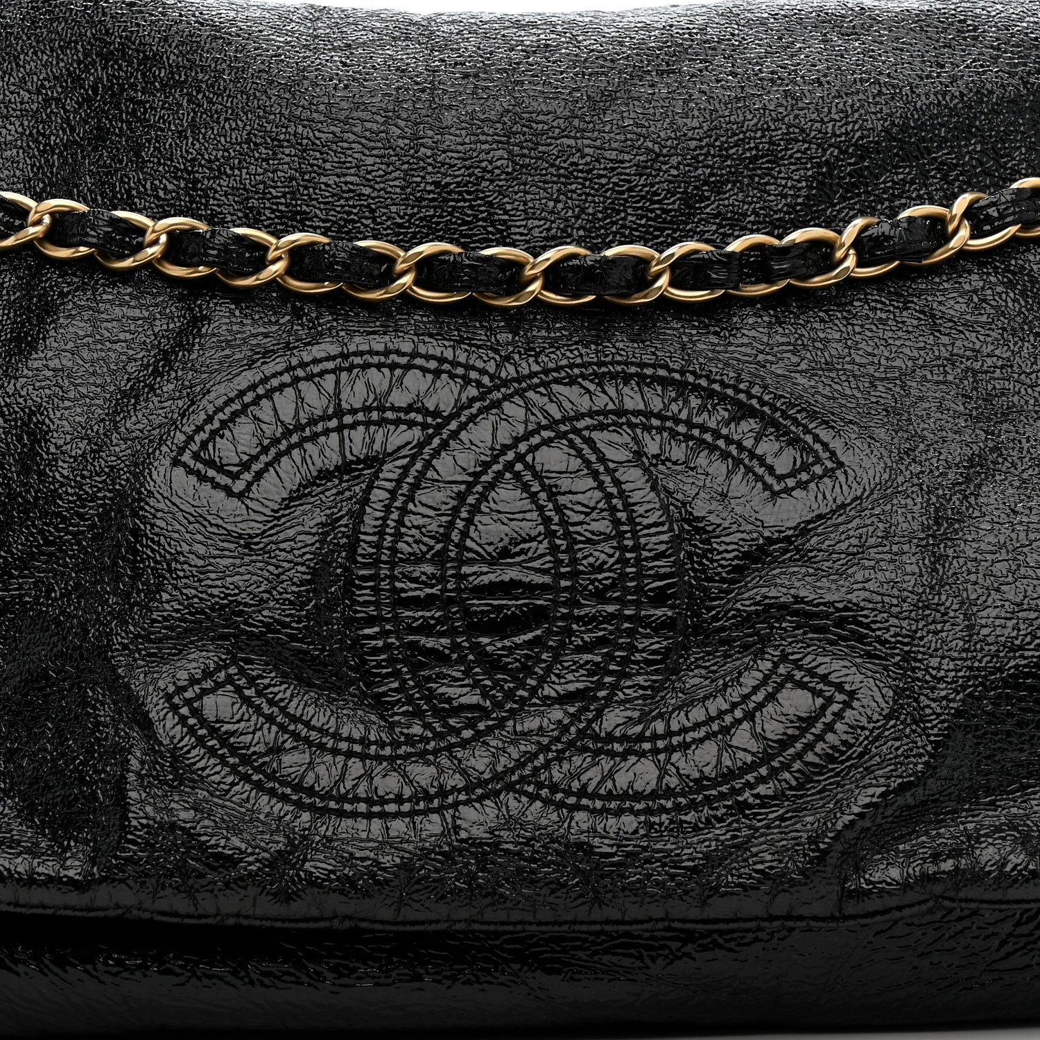 Chanel Vinyl Medium Rock and Chain Flap Black 8 of 13