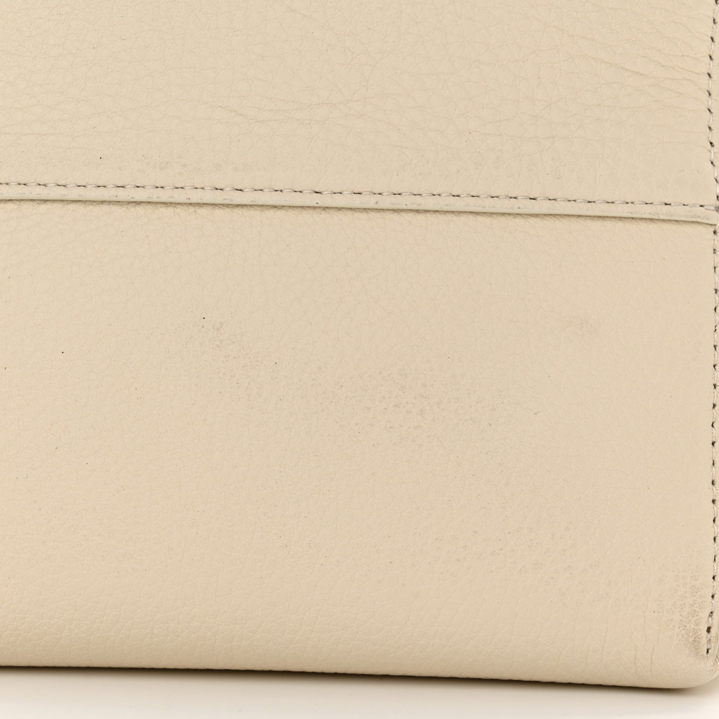 Grained Calfskin Medium N/S Park Tote Ivory