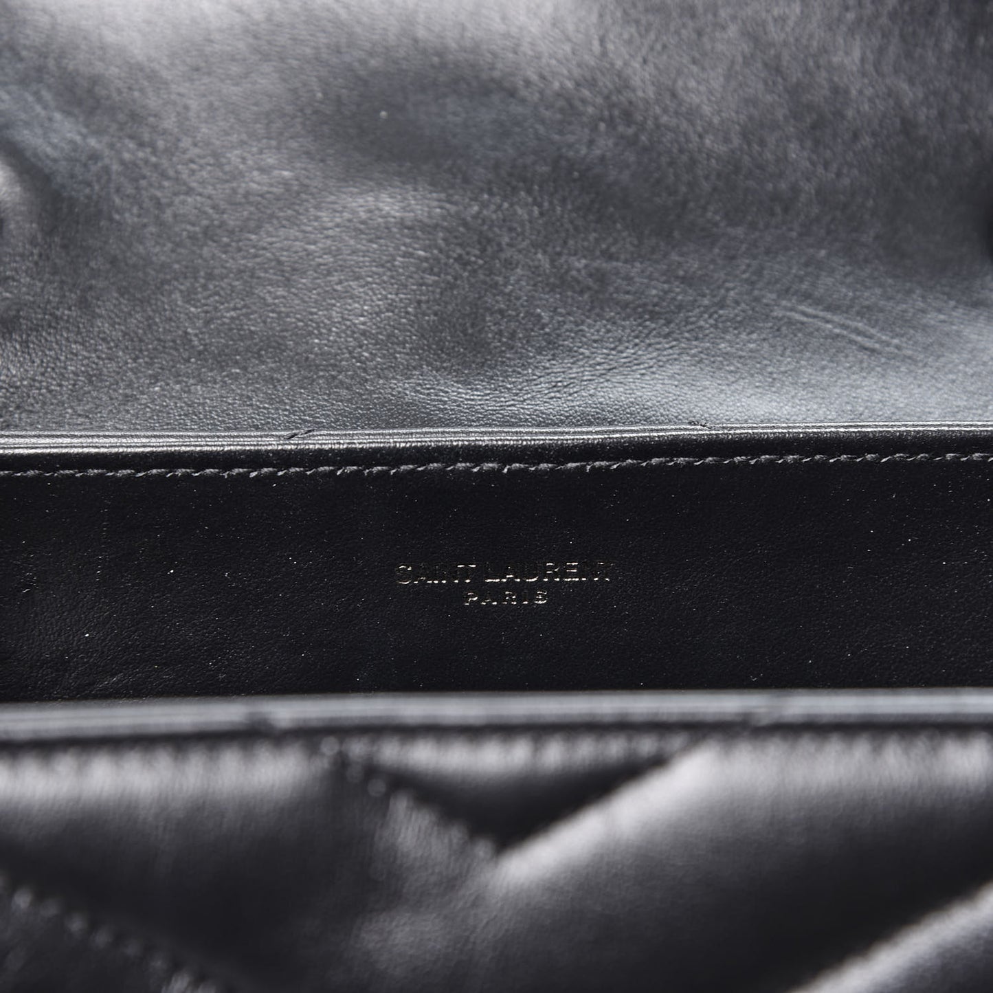 Calfskin Y Quilted Monogram Small Loulou Chain Satchel Black