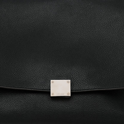 Celine Drummed Calfskin Suede Large Trapeze Black 7 of 12