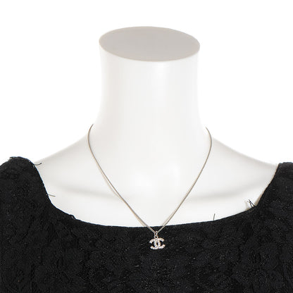 Chanel Crystal Timeless CC Necklace Silver 2 of 4