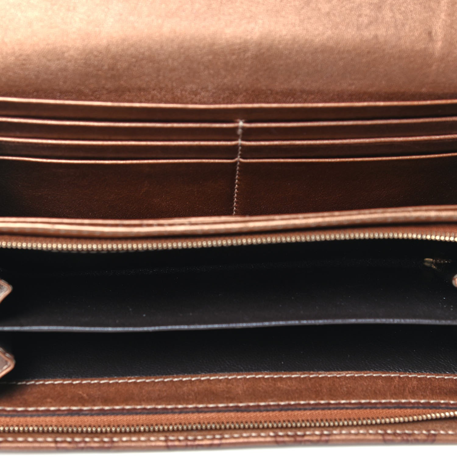 Gucci Metallic Guccissima Lovely Heart Continental Wallet Bronze 4 of 6