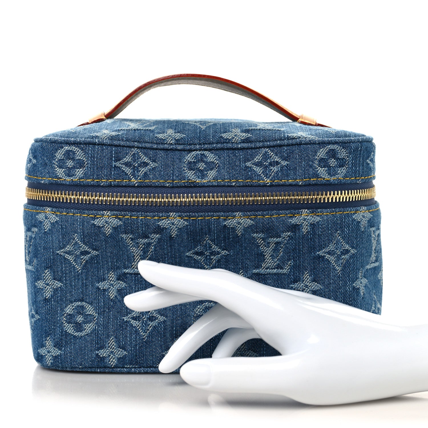 Louis Vuitton Monogram Denim Nice Mini Blue Blue 2 of 7