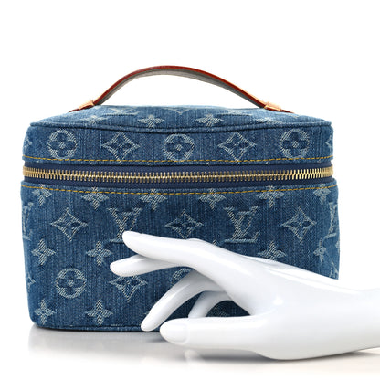 Louis Vuitton Monogram Denim Nice Mini Blue Blue 2 of 7