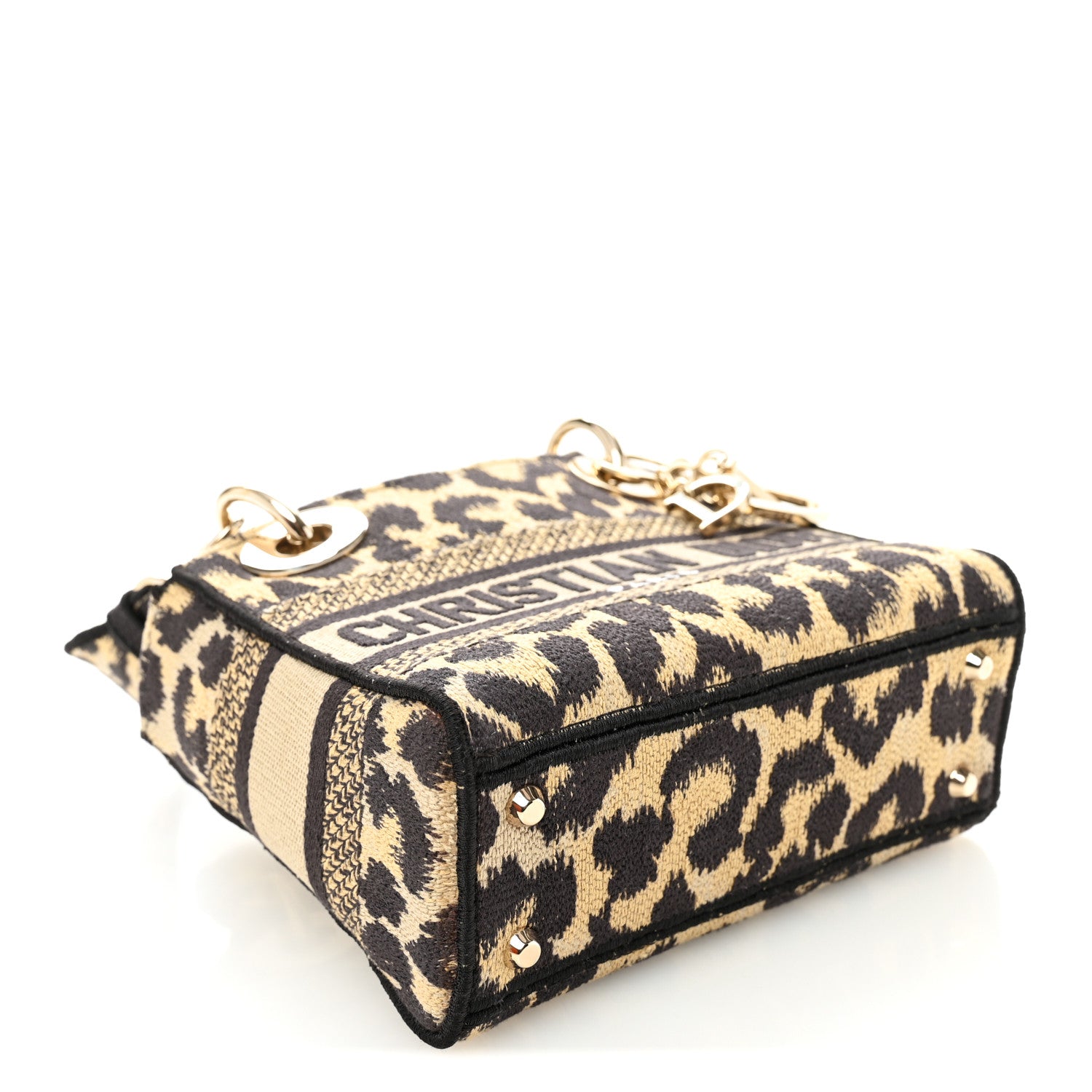 Christian Dior Canvas Mini Mizza Embroidered Lady D-Lite Beige Multicolor 4 of 10
