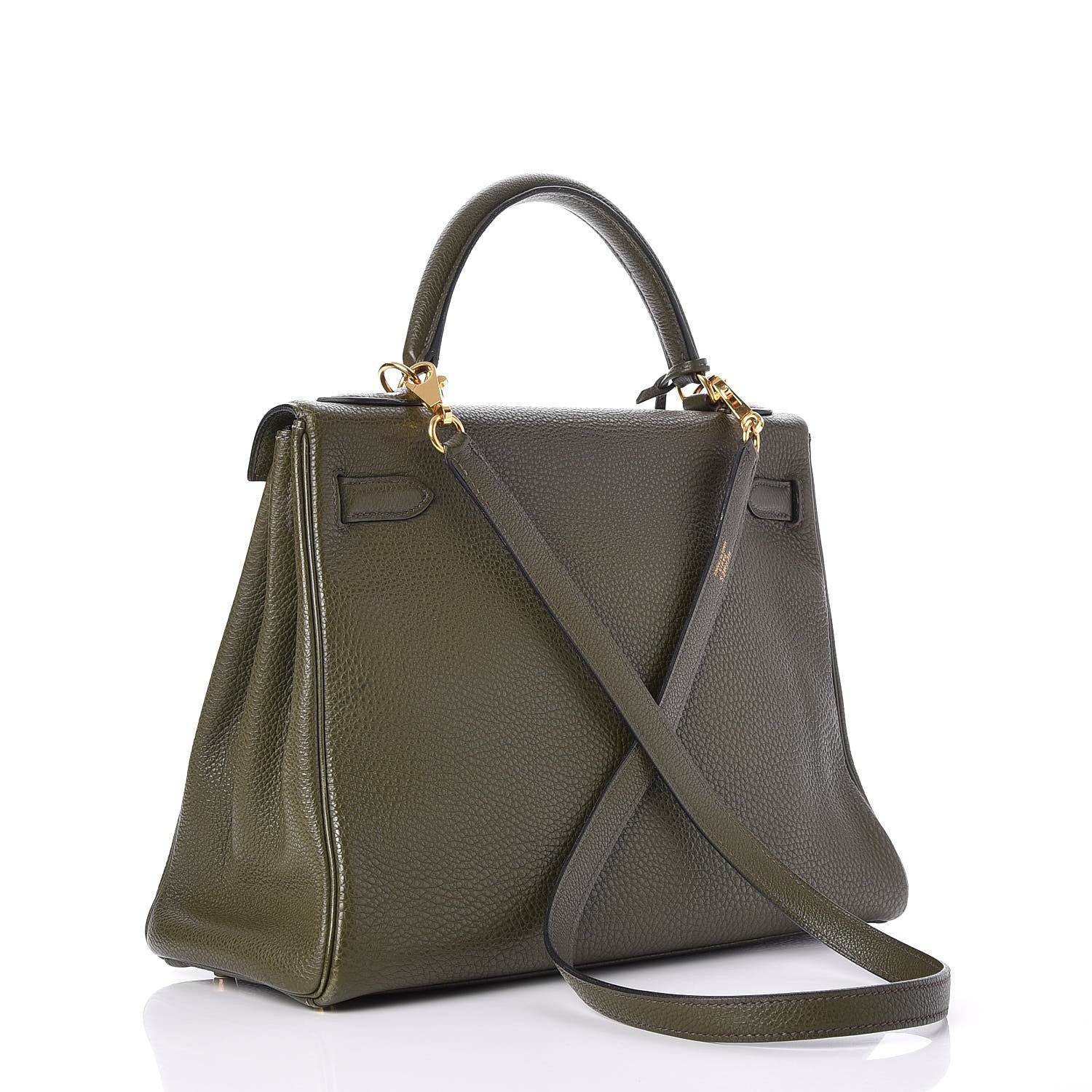 Hermes Togo Kelly Retourne 32 Vert Olive 3 of 31
