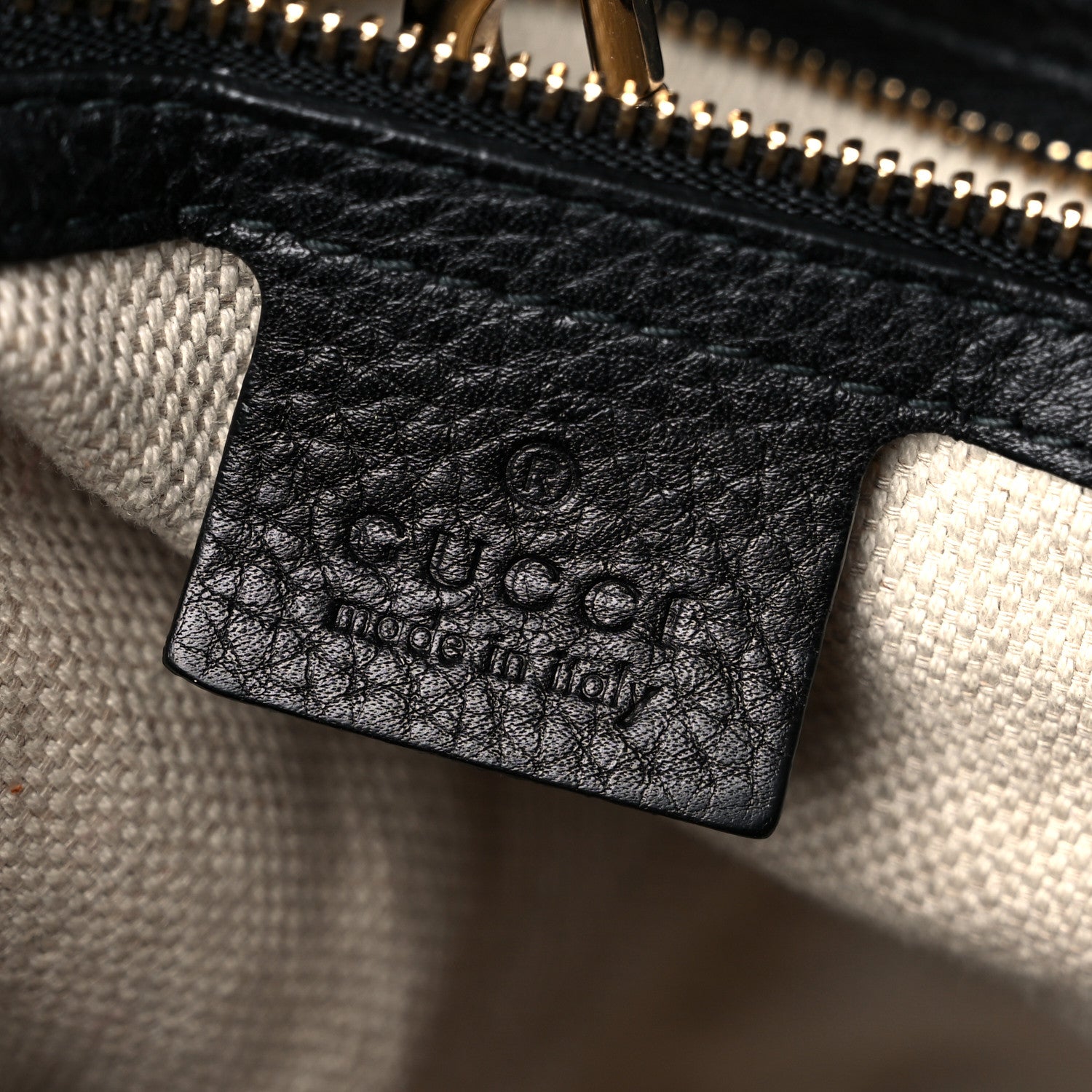 Gucci Pebbled Calfskin Medium Soho Chain Shoulder Bag Black 6 of 15