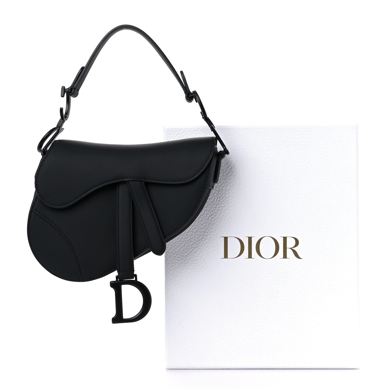 Christian Dior Ultra Matte Calfskin Mini Saddle Bag Black 8 of 8