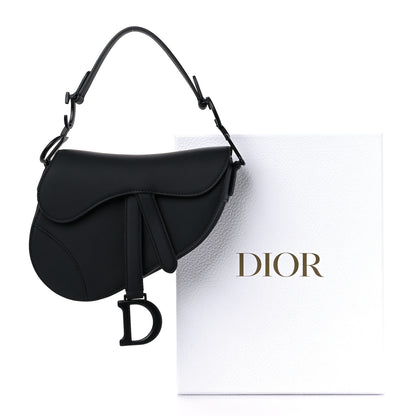 Christian Dior Ultra Matte Calfskin Mini Saddle Bag Black 8 of 8