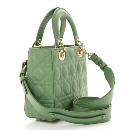 Christian Dior Lambskin Cannage Small My ABCDior Lady Dior Green 3 of 11