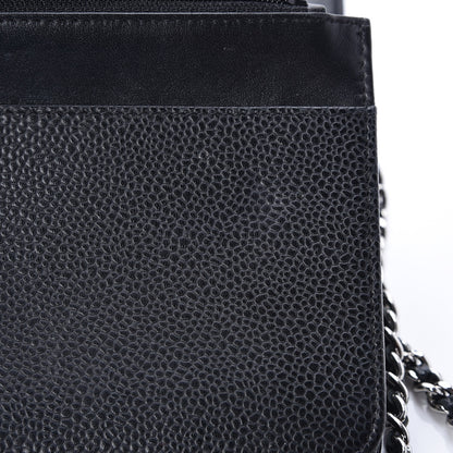 Chanel Caviar Timeless CC Wallet On Chain WOC Black 9 of 10