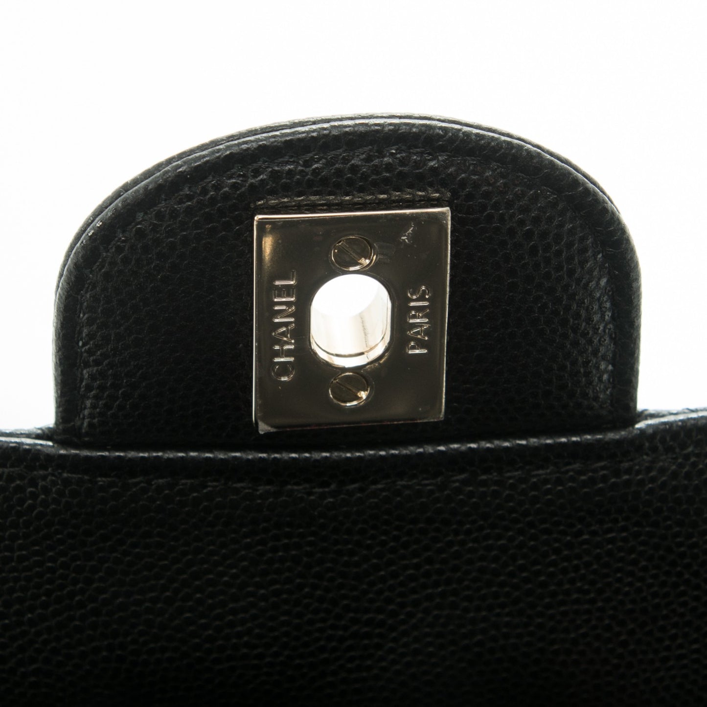 Caviar Quilted Mini Rectangular Flap Black