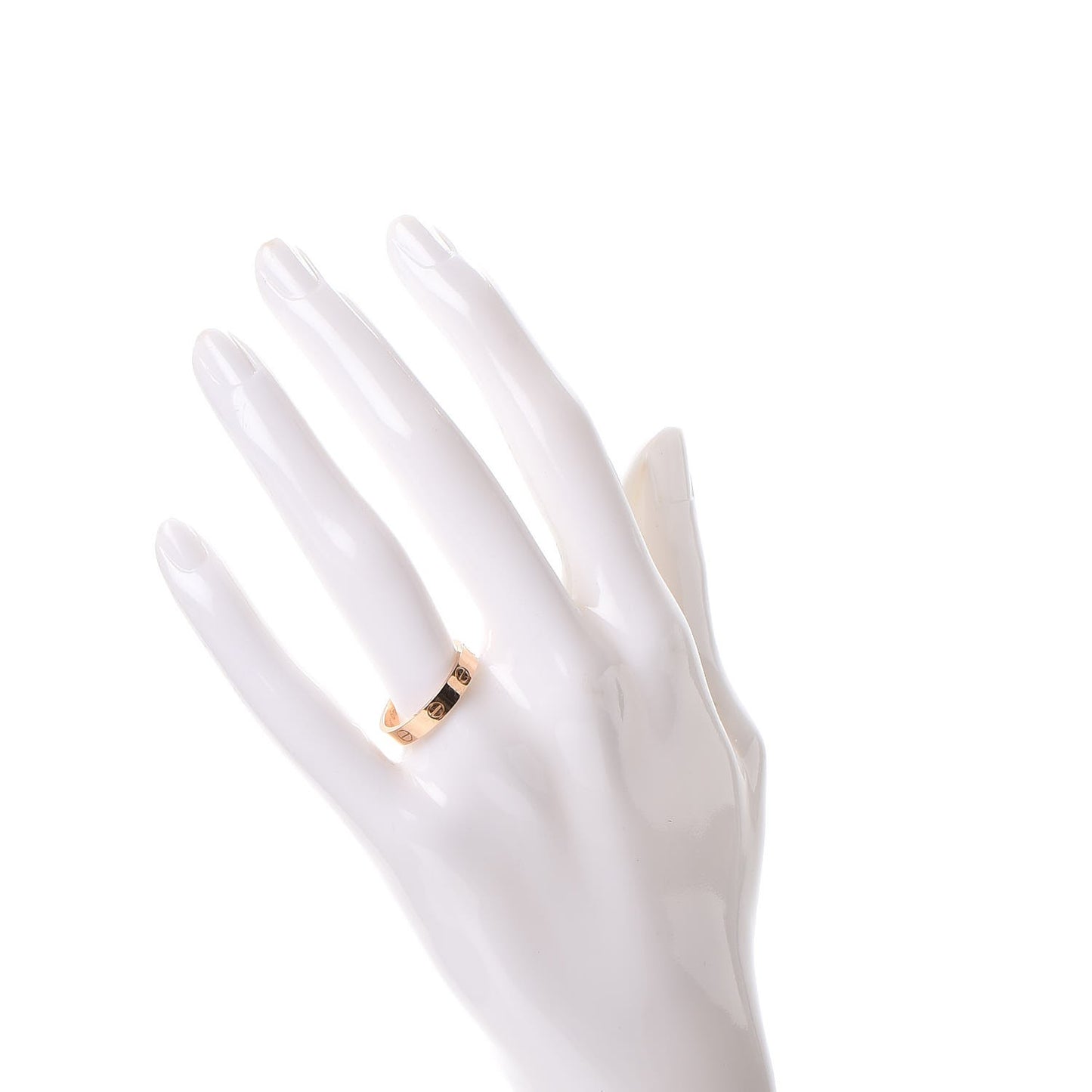 18K Yellow Gold 3.5mm LOVE Wedding Band Ring 56 7.5