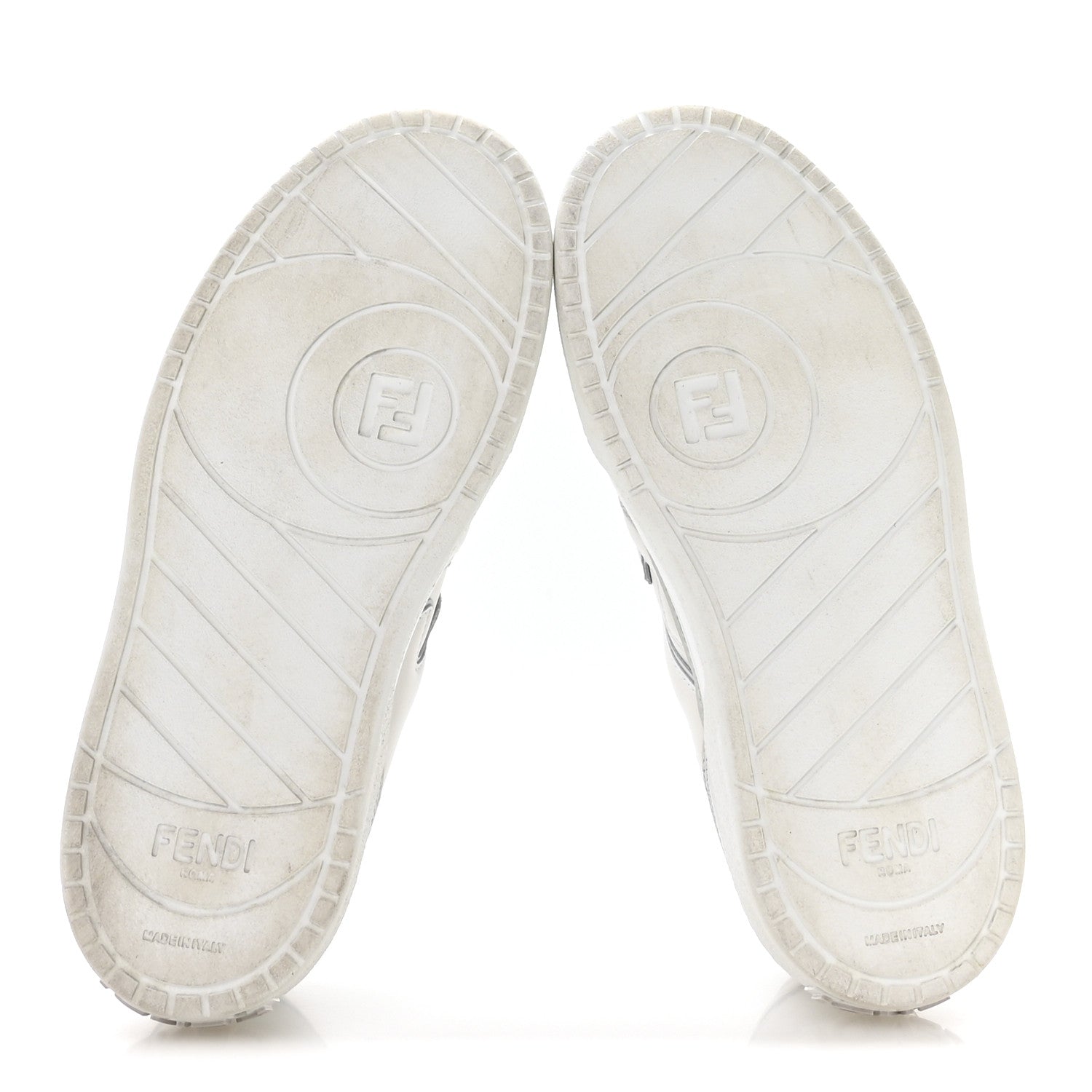 Fendi Suede Vitello Fendi Logo Match Low Top Sneakers 37.5 Cream Tobacco Black 6 of 9