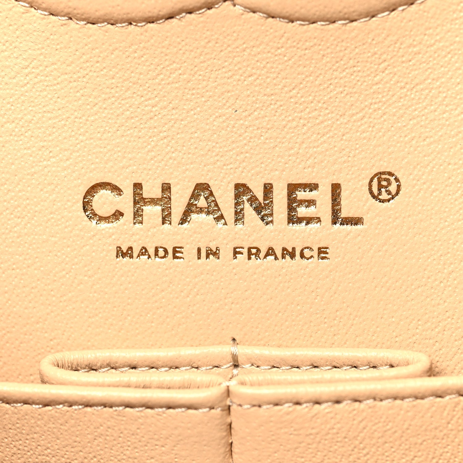 Chanel Lambskin Quilted Medium Double Flap Beige 6 of 11