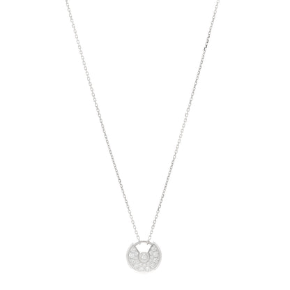 Cartier 18K White Gold Diamond XS Amulette de Cartier Pendant Necklace 1 of 5
