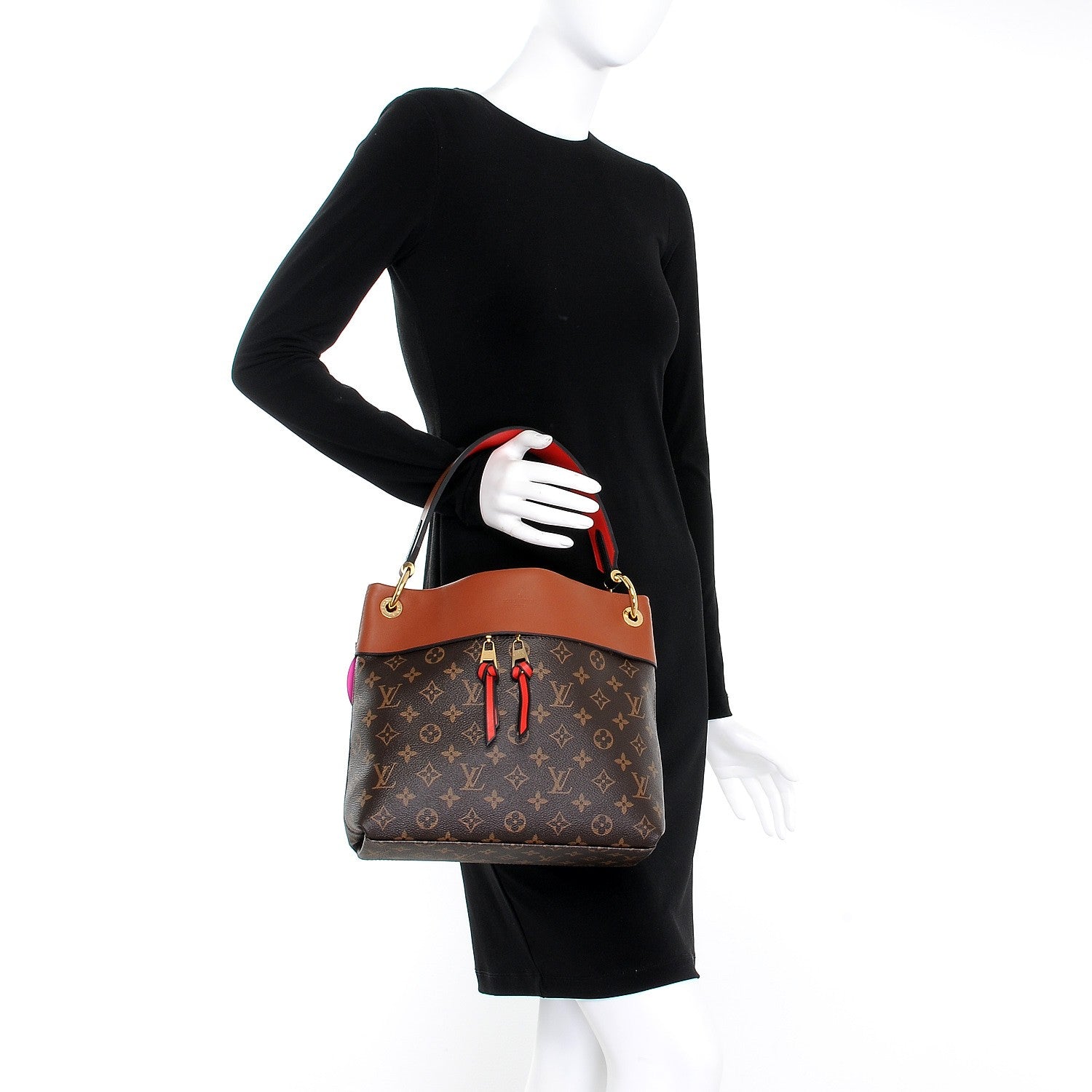 Louis Vuitton Monogram Tuileries Besace Caramel Rouge 3 of 10