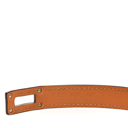 Hermes Epsom Kelly Double Tour Bracelet M Rose Jaipur 4 of 6