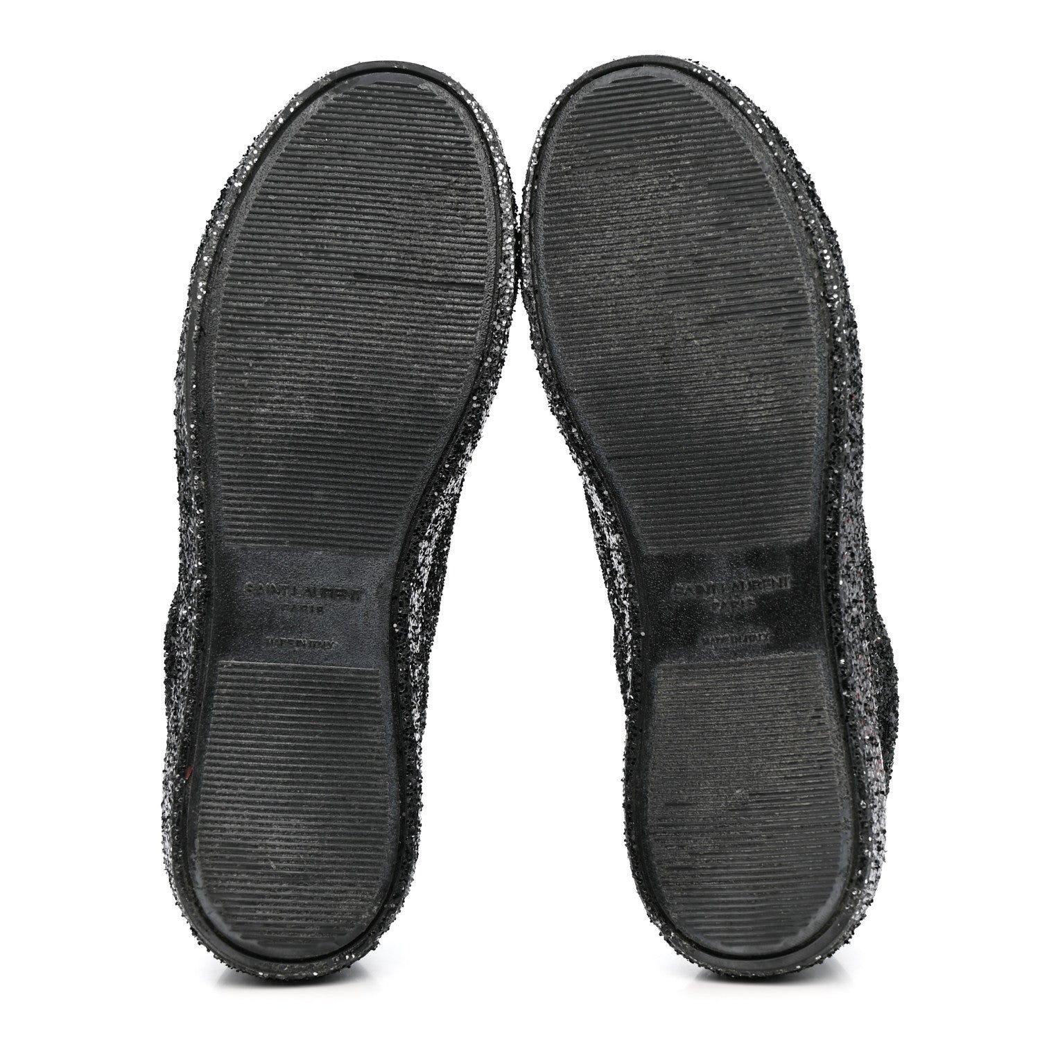 Saint Laurent Calfskin Crystal Glitter Andy Sneakers 38.5 Black 13 of 20