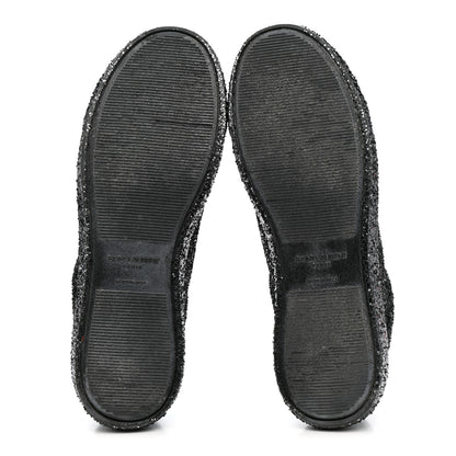 Saint Laurent Calfskin Crystal Glitter Andy Sneakers 38.5 Black 13 of 20