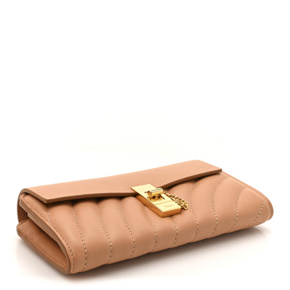 Chloe Calfskin Quilted Drew Long Wallet With Flap Blushy Pink 4 of 9