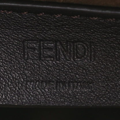 Fendi Fabric Jacquard Vitello King Plexiglass FF 1974 Mini Fendi Sunshine Shopper Tote Tobacco Moro Sand 6 of 11