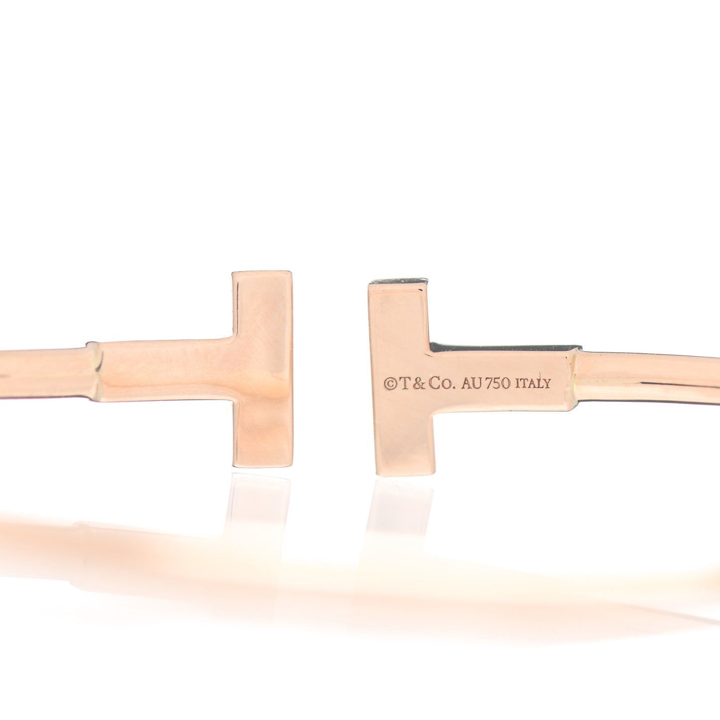 18K Rose Gold T Wire Bracelet