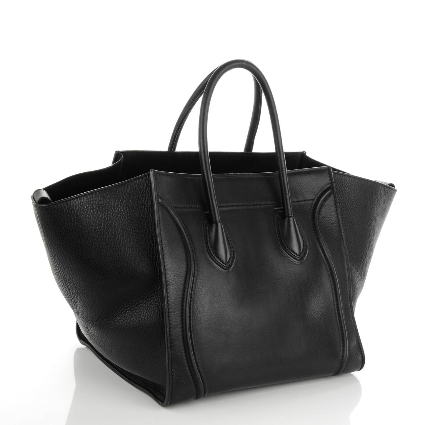 Supple Calfskin Medium Phantom Luggage Black