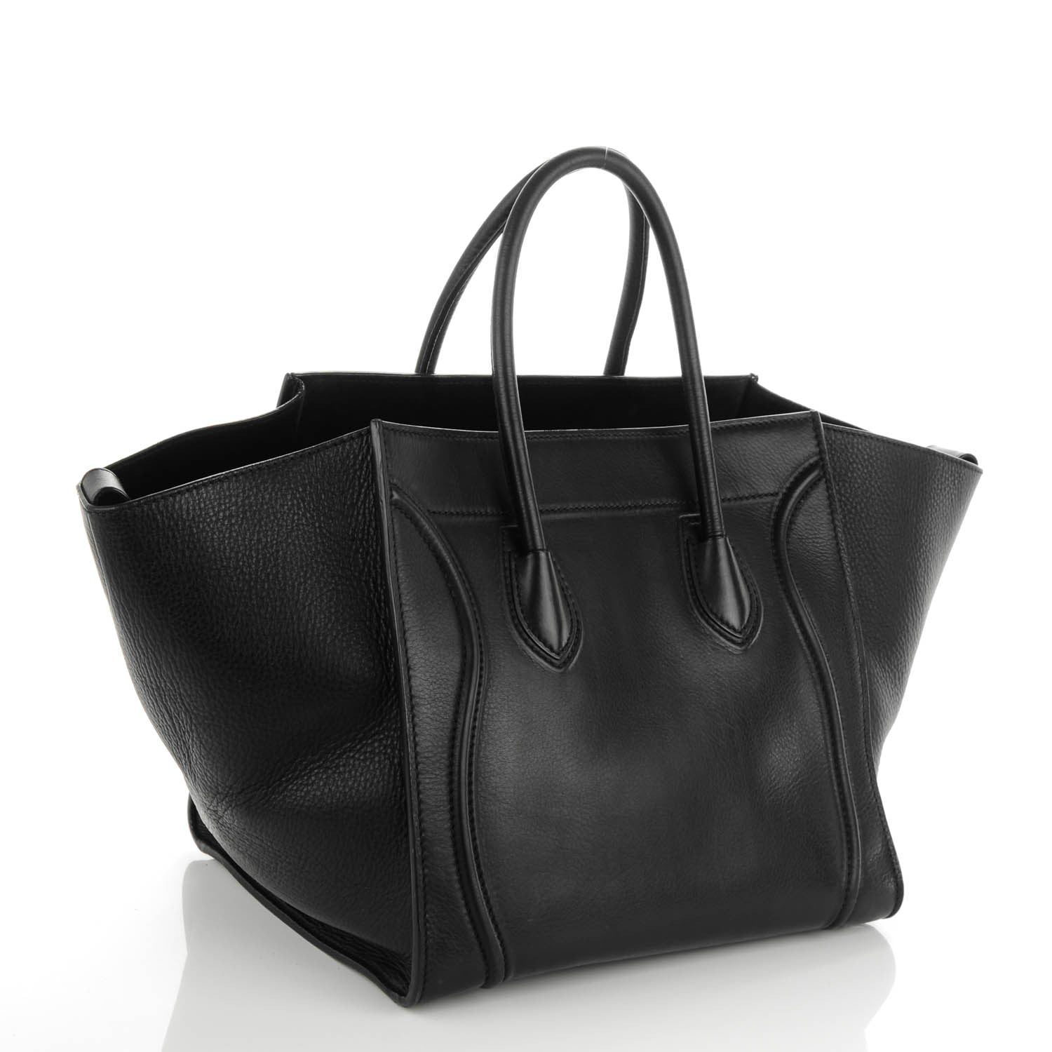 Celine Supple Calfskin Medium Phantom Luggage Black 3 of 8