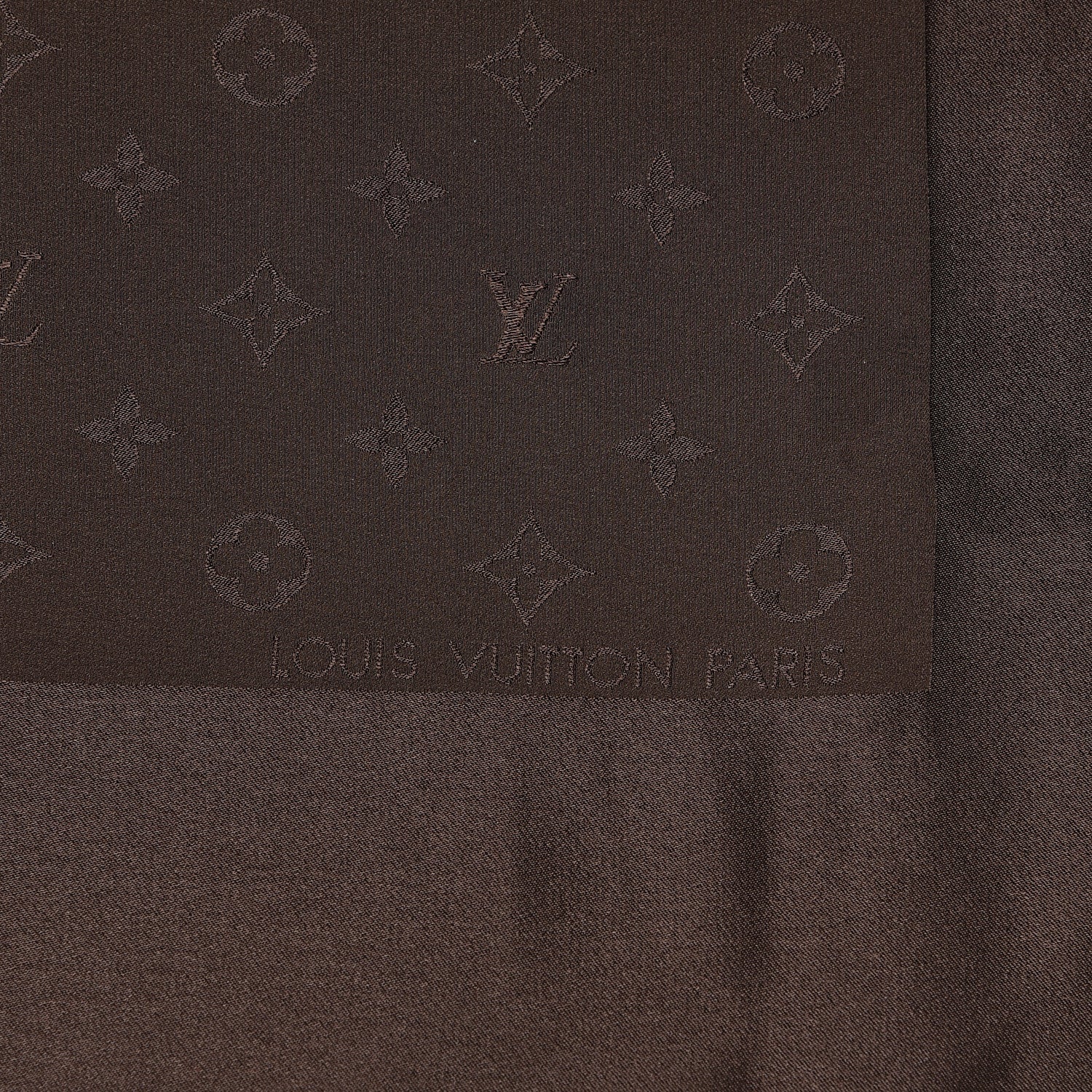 Louis Vuitton Silk Monogram Monaco Scarf Brown 3 of 4