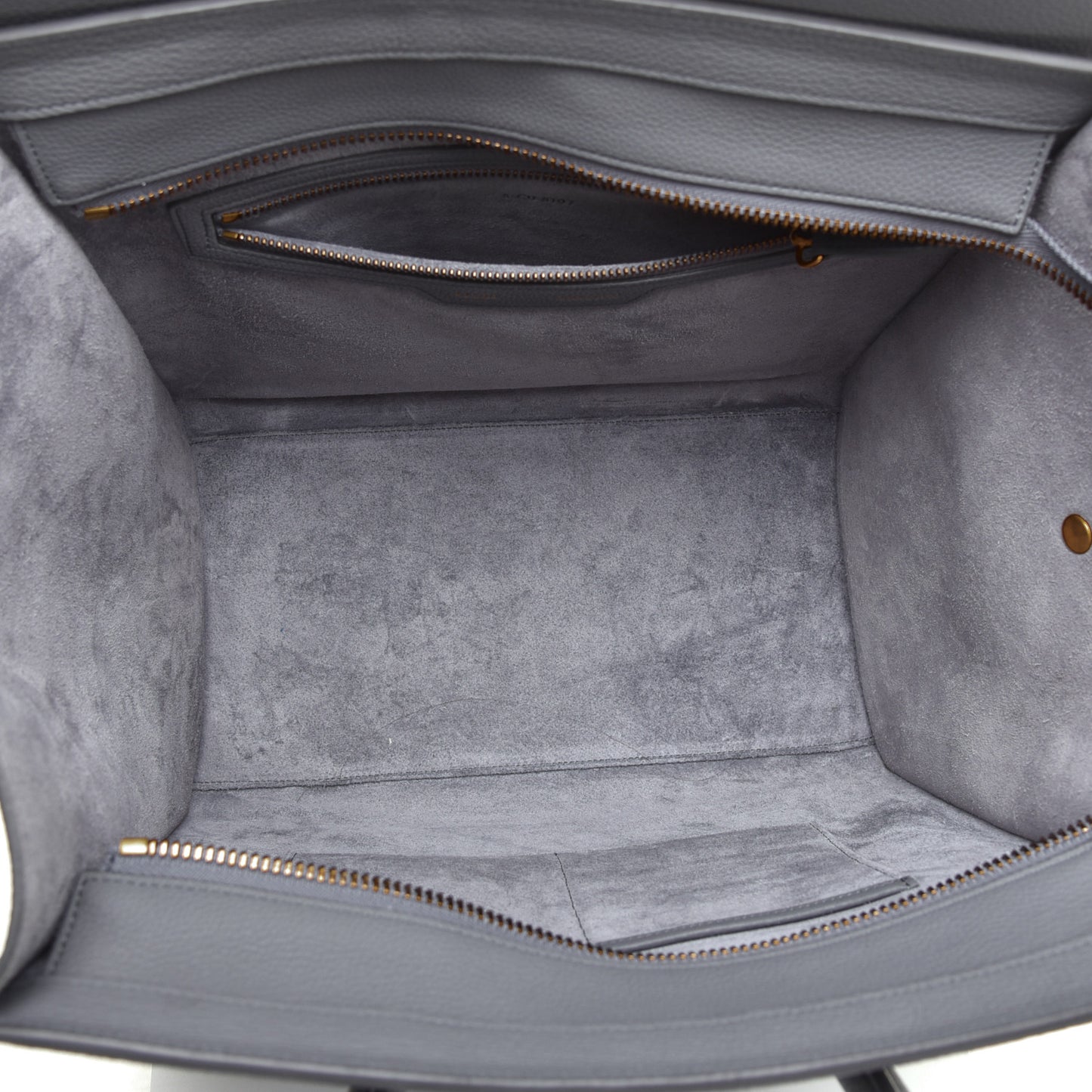 Drummed Calfskin Mini Luggage Kohl
