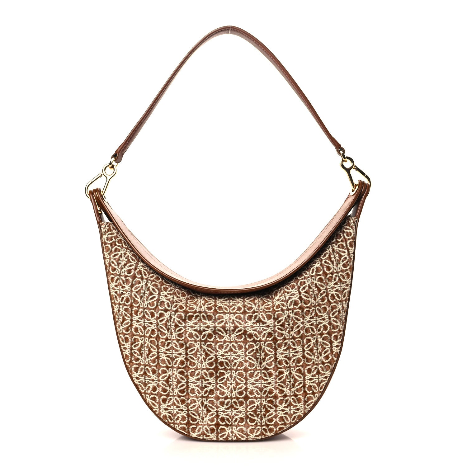 Loewe Jacquard Anagram Calfskin Luna Bag Tan 1 of 8