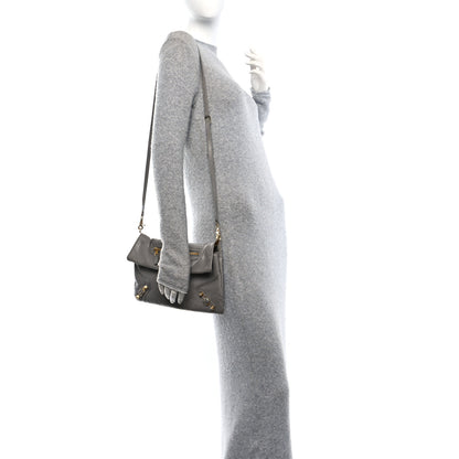 Balenciaga Agneau Giant 12 Gold Hardware Envelope Strap Clutch Gris Pyrite 2 of 13
