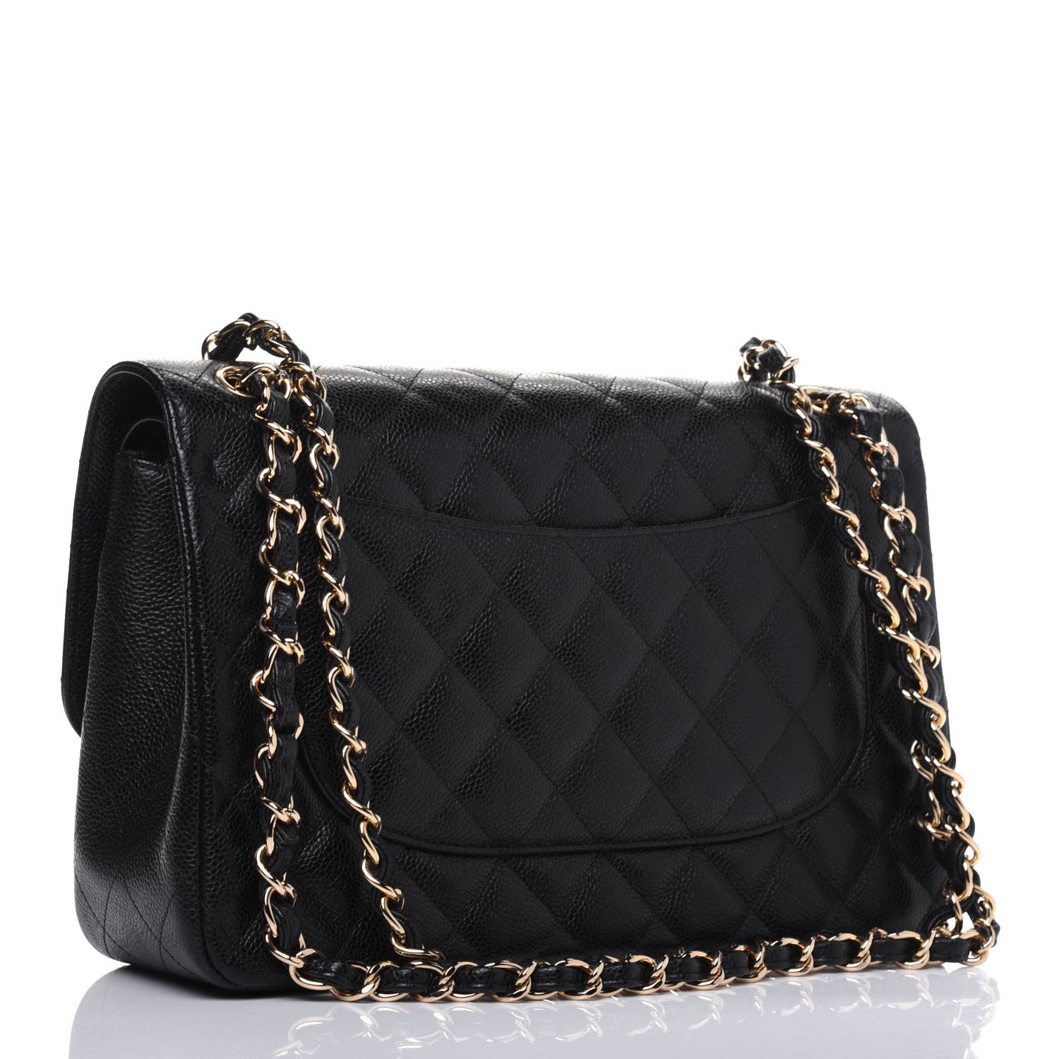 Chanel Caviar Quilted Jumbo Double Flap Black 2 of 9