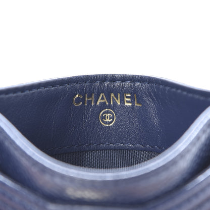 Chanel Caviar Quilted Boy Card Holder Blue 6 of 9