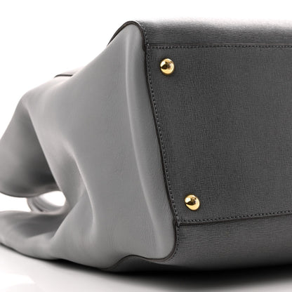 Fendi Vitello Large 2Jours Tote Grigio Grigio Chiaro 9 of 11