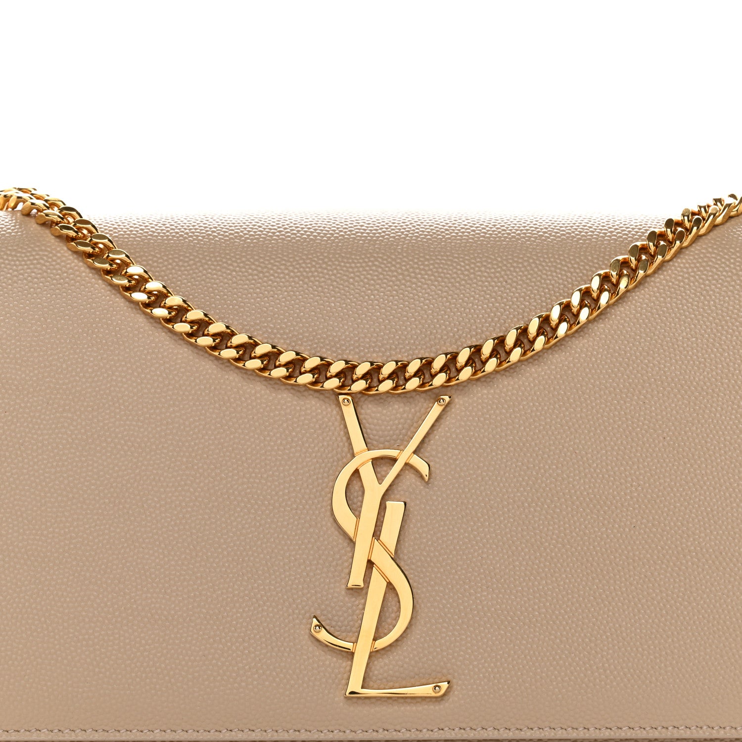 Saint Laurent Grain De Poudre Medium Monogram Kate Satchel Nude Powder 7 of 12