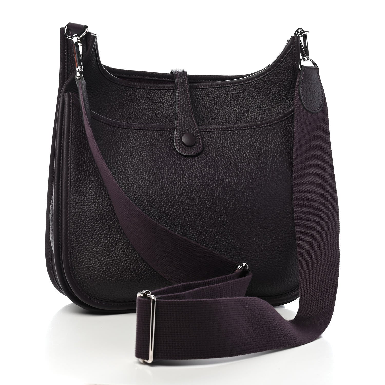 Hermes Taurillon Clemence Evelyne III PM Raisin 5 of 17