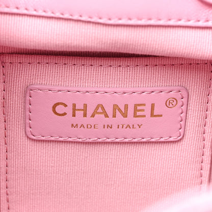 Chanel Lambskin Quilted Drawstring Backpack Pink 6 of 9